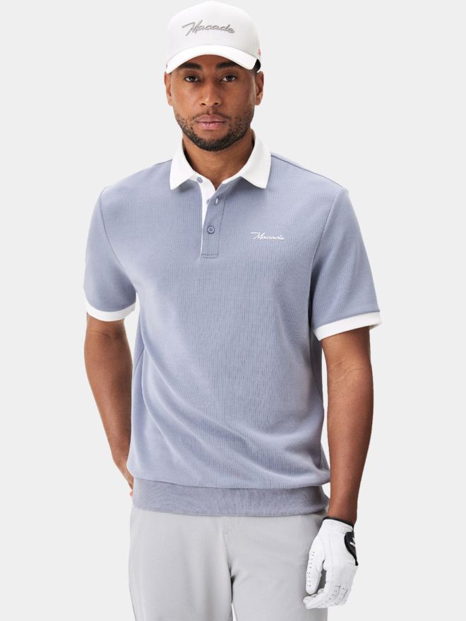 Macade Golf AR Tech Halbarm Polo grau