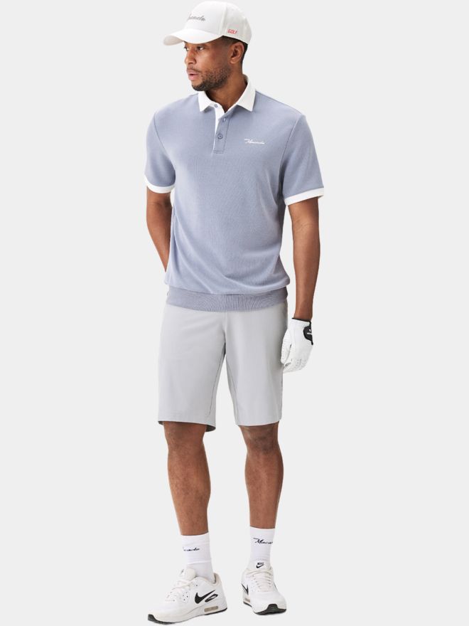 Macade Golf AR Tech Halbarm Polo grau