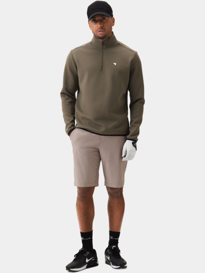 Macade Golf Therma Quarter Zip Stretch Midlayer oliv