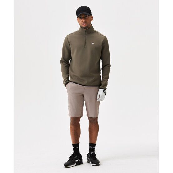 Macade Golf  Therma Quarter Zip Stretch Midlayer olive