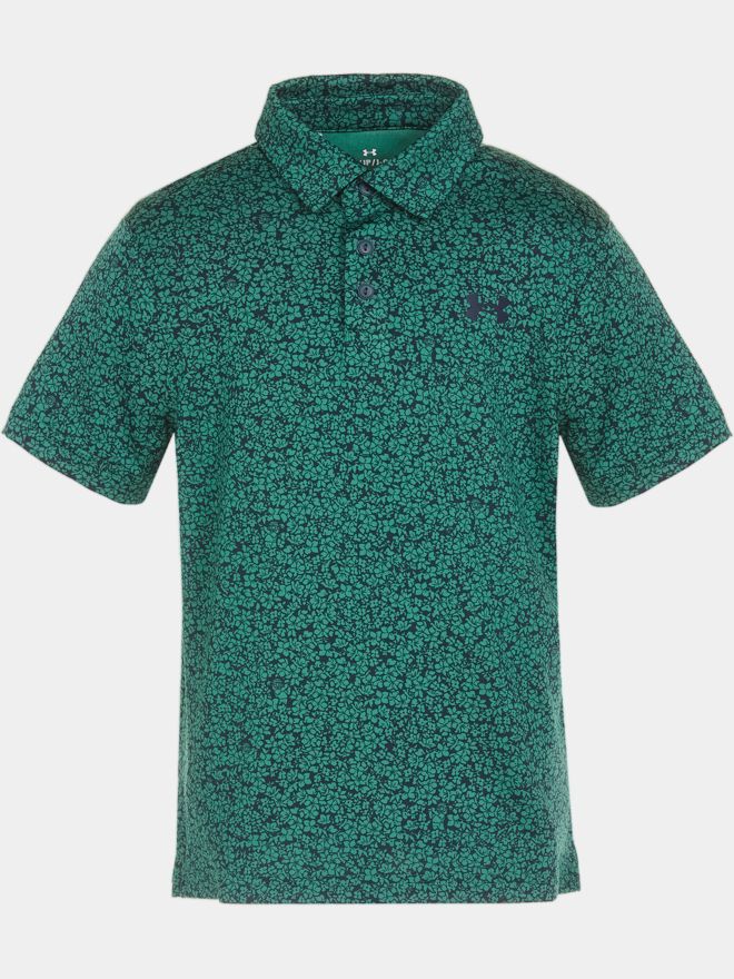 Under Armour UA Playoff Printed Halbarm Polo dunkelgrün