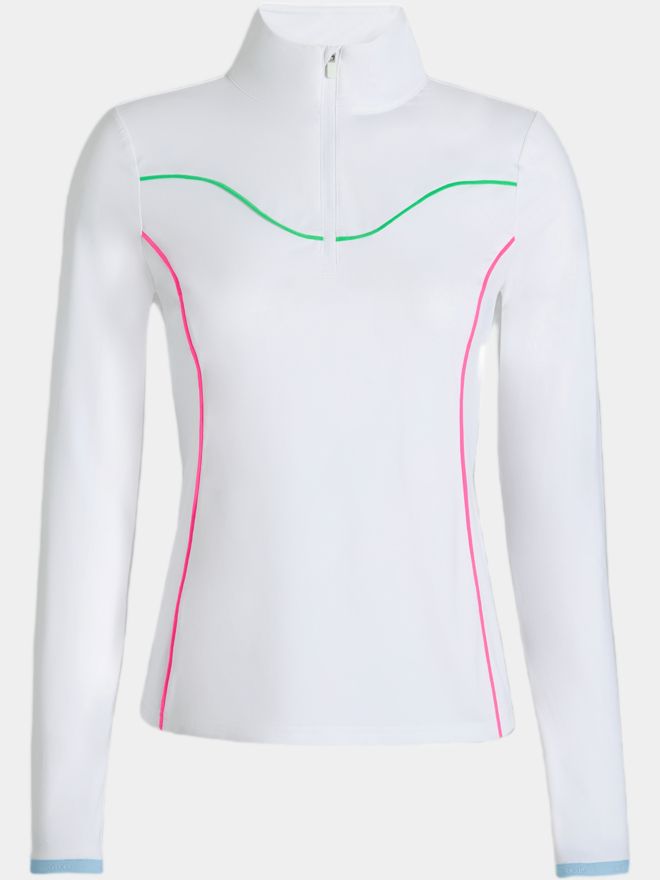 G/Fore STRETCH NYLON INTERLOCK TIPPED Stretch Midlayer weiß