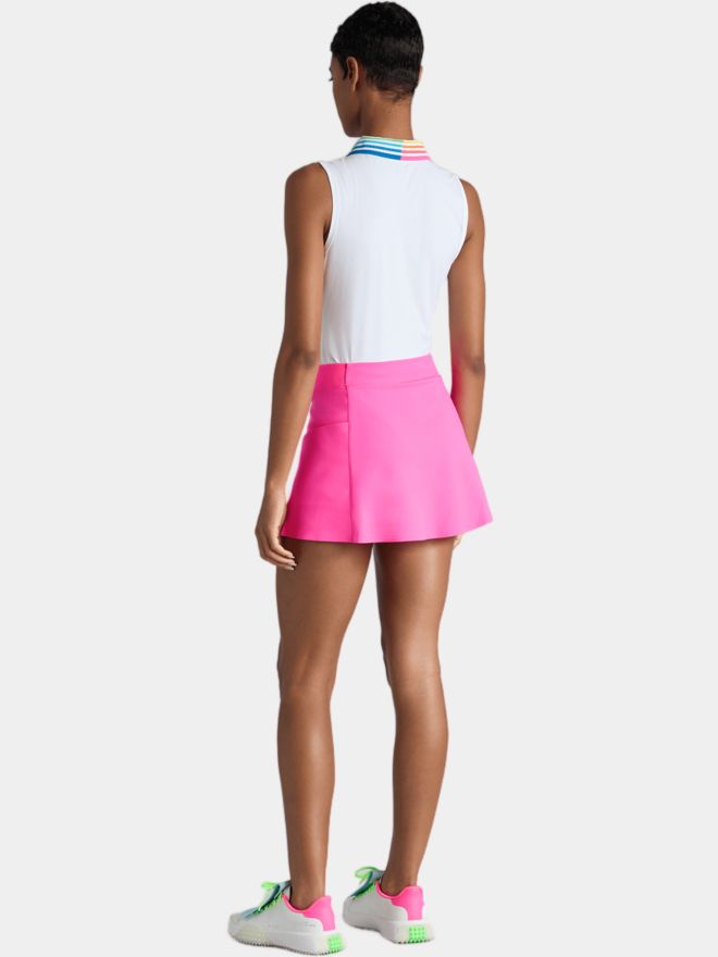 G/Fore GRADIENT COLLAR SILKY TECH NYLON ohne Arm Polo weiß