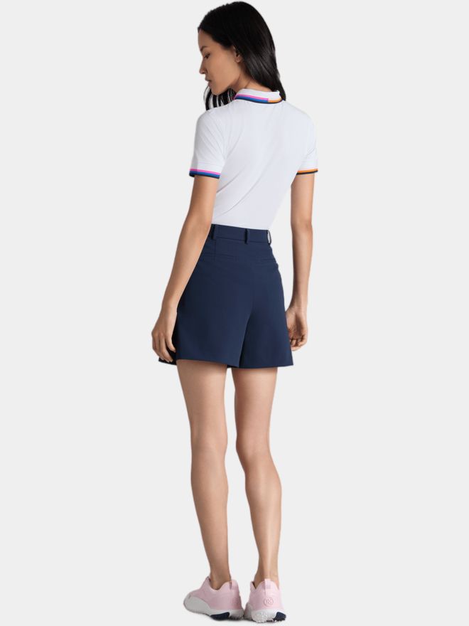 G/Fore TECH PIQUE QUARTER ZIP polo s krátkým rukávem bílá