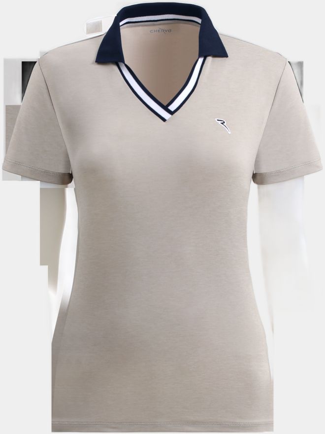Chervo AMBROSE Halbarm Polo beige
