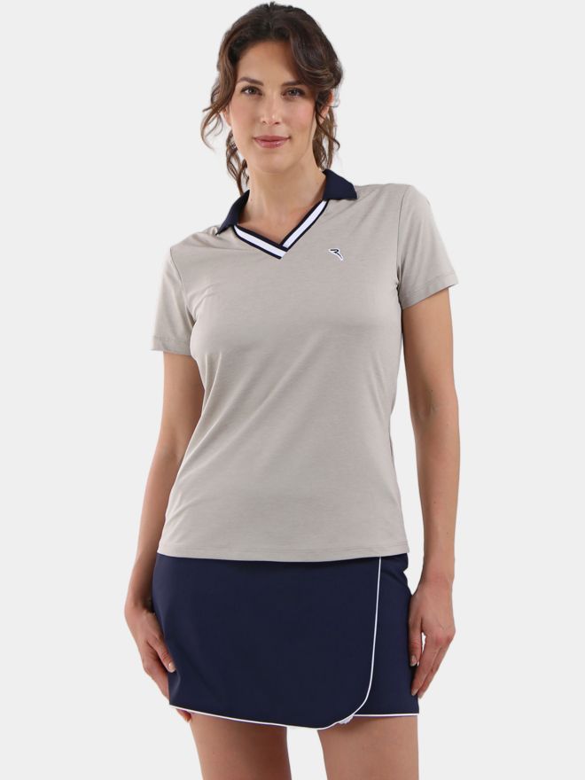 Chervo AMBROSE Halbarm Polo beige