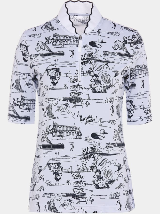 Chervo ASTRALE 3/4 Arm Polo weiß