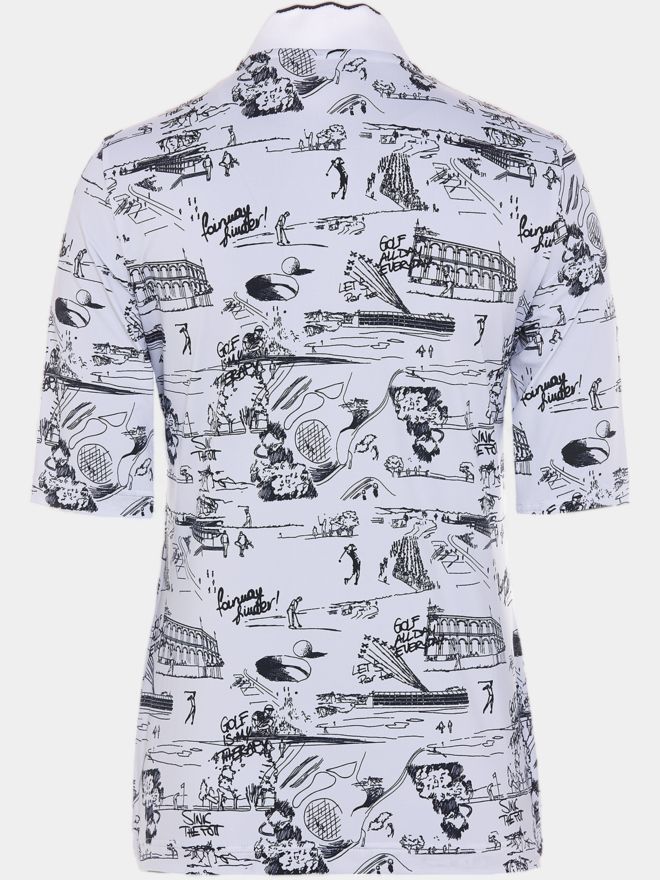 Chervo ASTRALE 3/4 Arm Polo weiß