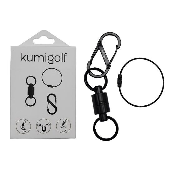 kumigolf Magnetic closure with hook black