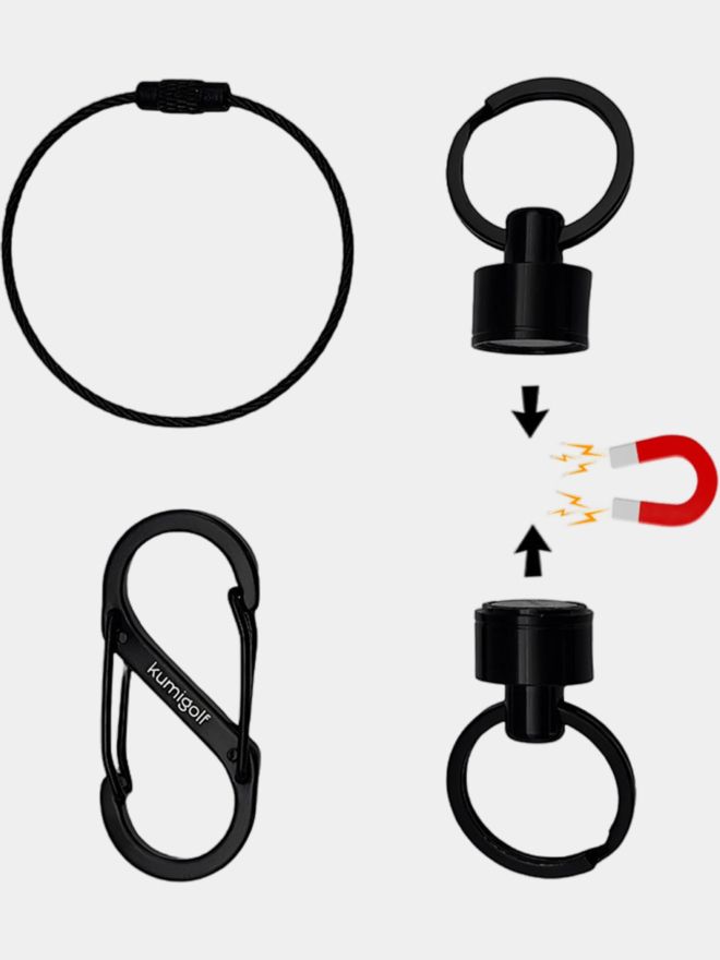 kumigolf Magnetverschluss mit Haken schwarz