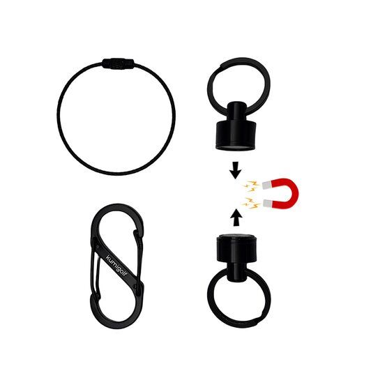 kumigolf Magnetic closure with hook black