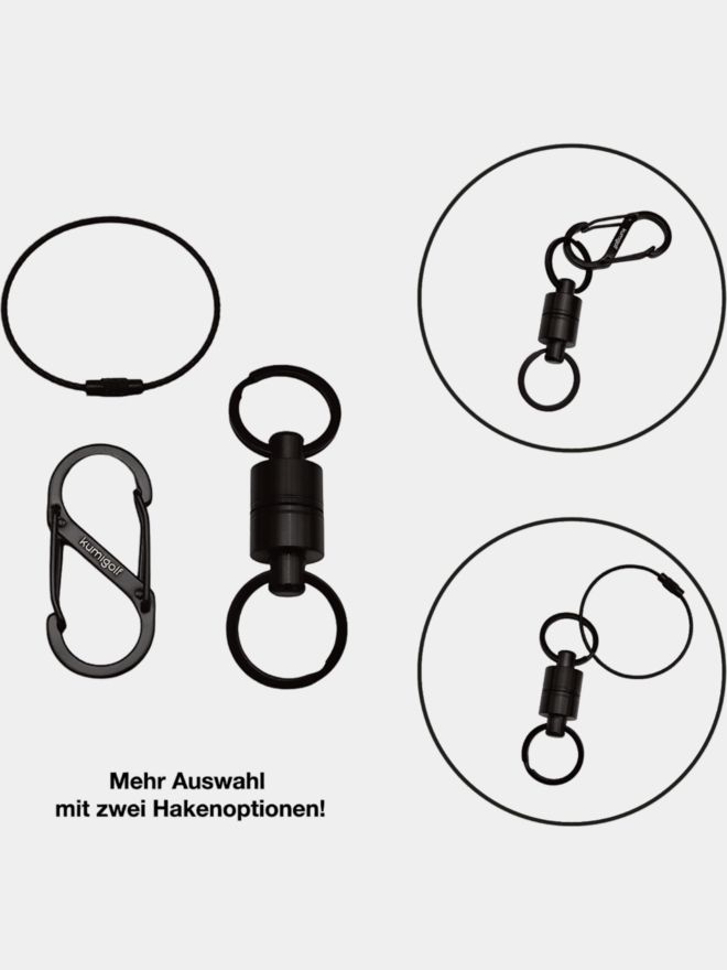 kumigolf Magnetverschluss mit Haken schwarz