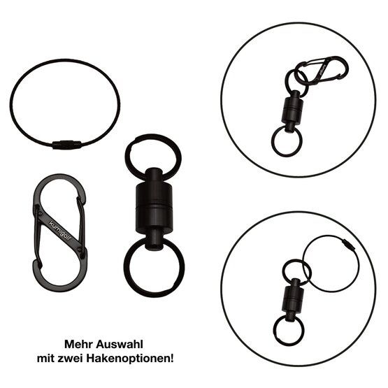 kumigolf Magnetic closure with hook black