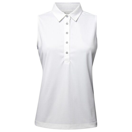 Backtee  Ladies performance top without sleeves polo white