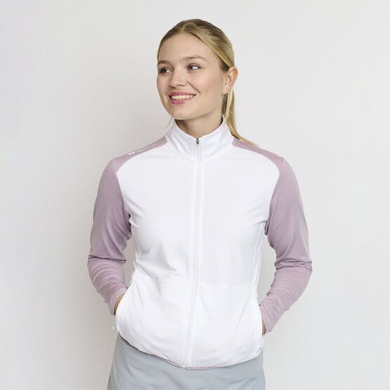 Backtee  Ladies Full-Zip Baselayer Stretch Jacket berry