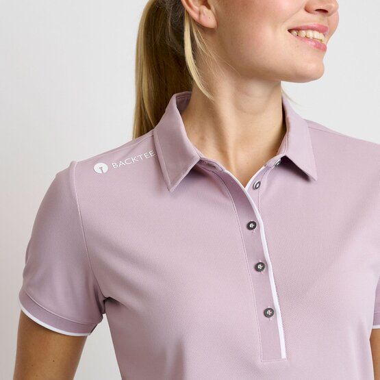 Backtee  Ladies Classic Half Sleeve Polo berry