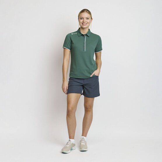 Backtee  Ladies Classic Half Sleeve Polo dark green