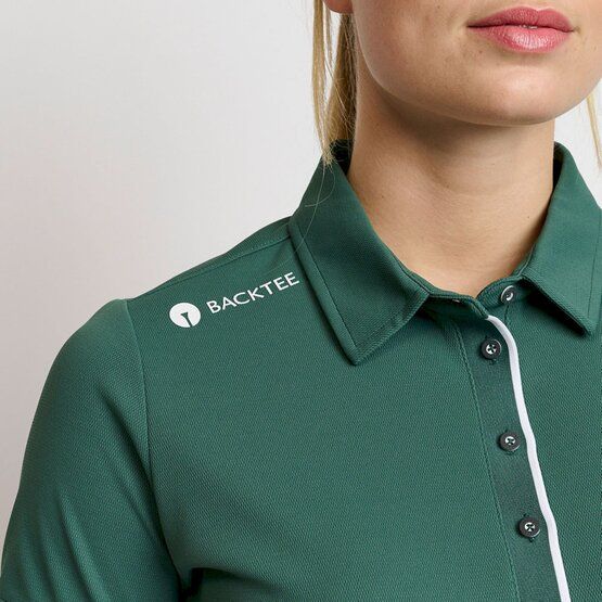 Backtee  Ladies Classic Half Sleeve Polo dark green