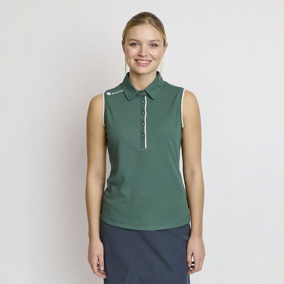 Backtee  Ladies Classic Top without sleeves polo dark green