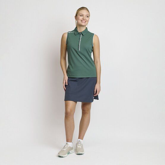 Backtee  Ladies Classic Top without sleeves polo dark green