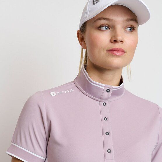 Backtee  Ladies Mulligan half sleeve polo berry