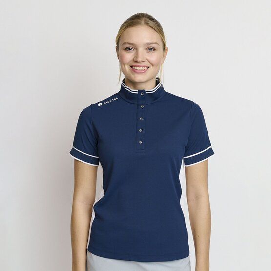 Backtee  Ladies Mulligan half sleeve polo navy