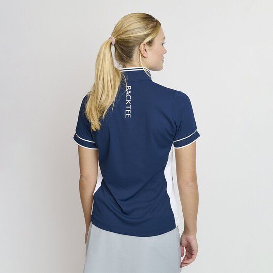 Backtee  Ladies Mulligan half sleeve polo navy