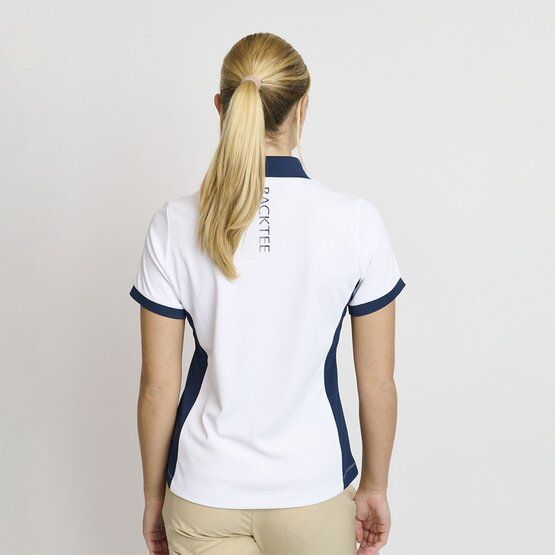 Backtee  Ladies hole-in-one half-sleeve polo white