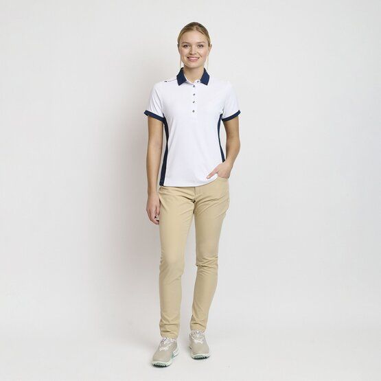 Backtee  Ladies hole-in-one half-sleeve polo white