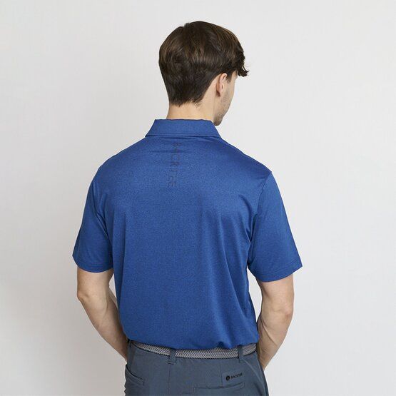 Backtee  Mens Melange Half Sleeve Polo navy