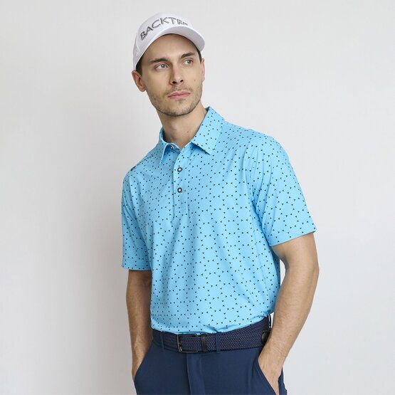 Backtee Mens Icon Halbarm Polo blau