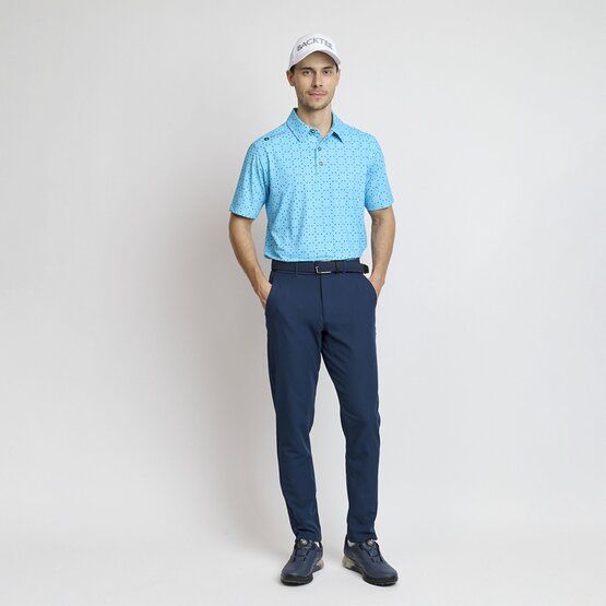 Backtee Mens Icon Halbarm Polo blau