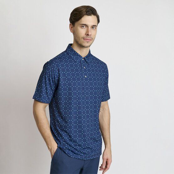 Backtee  Mens Icon Half Sleeve Polo navy