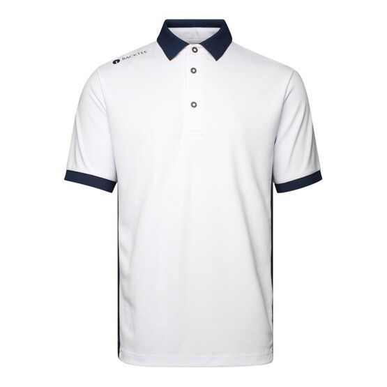 Backtee Mens Hole-in-one Halbarm Polo weiß