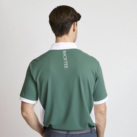 Backtee  Mens Hole-in-one half-sleeve polo dark green