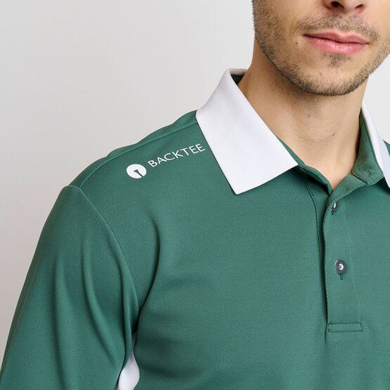 Backtee  Mens Hole-in-one half-sleeve polo dark green