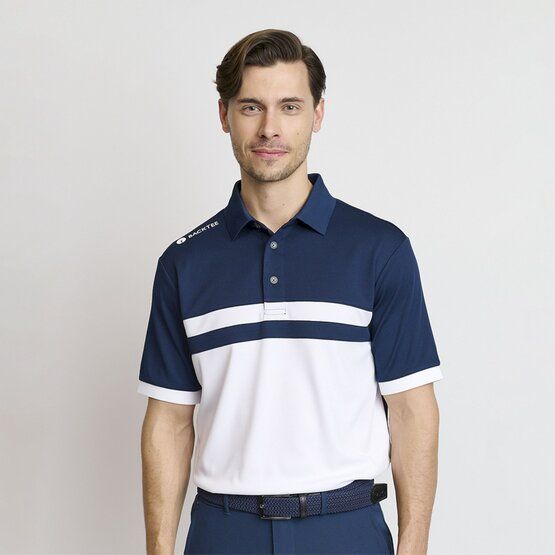 Backtee  Mens Academy Half Sleeve Polo navy