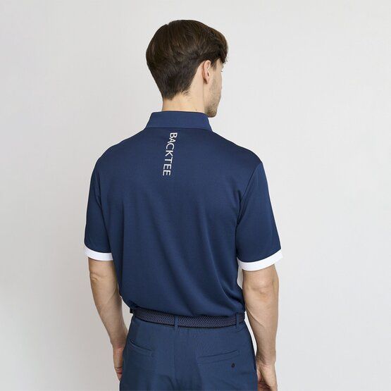 Backtee  Mens Academy Half Sleeve Polo navy