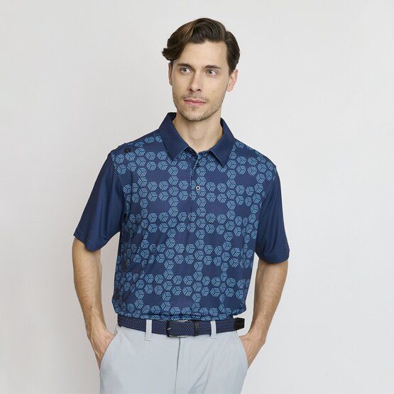 Backtee  Mens Birdie half-sleeve polo navy