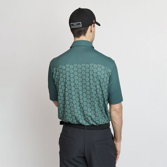 Backtee Mens Birdie Halbarm Polo dunkelgrün