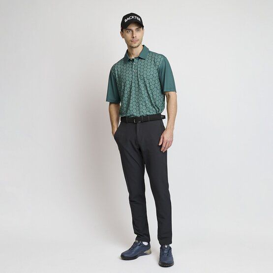 Backtee Mens Birdie Halbarm Polo dunkelgrün