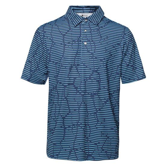 Backtee  Mens Eagle Half Sleeve Polo navy