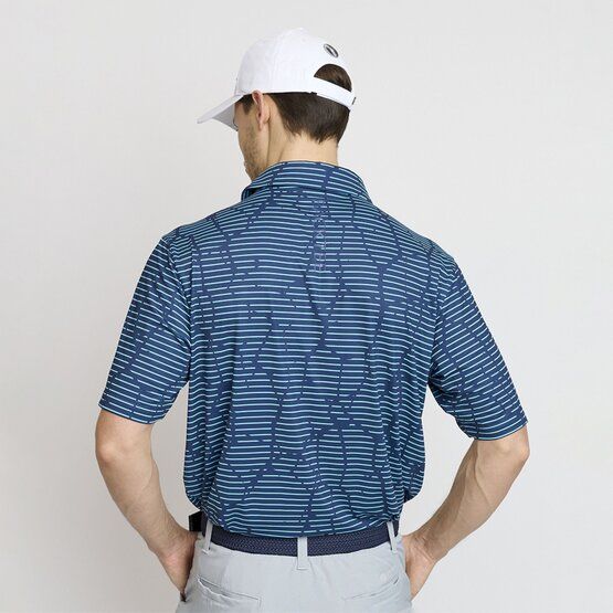 Backtee  Mens Eagle Half Sleeve Polo navy