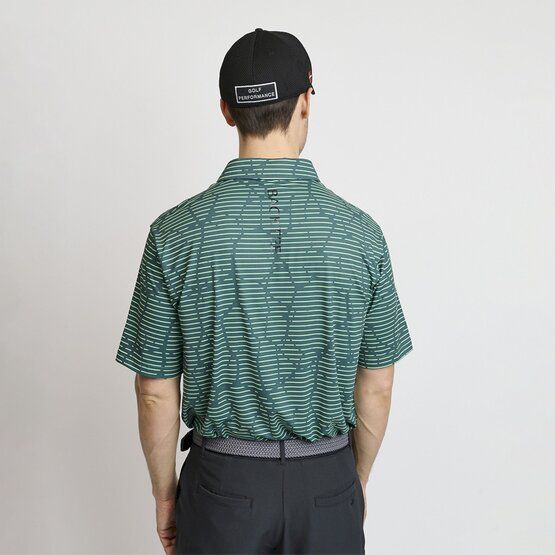 Backtee  Mens Eagle Half Sleeve Polo dark green