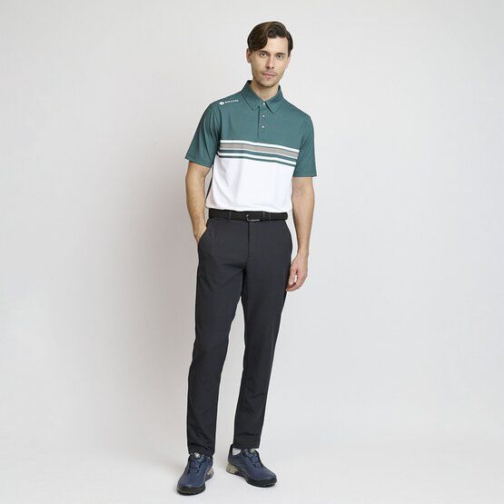 Backtee Mens Vertical Halbarm Polo dunkelgrün