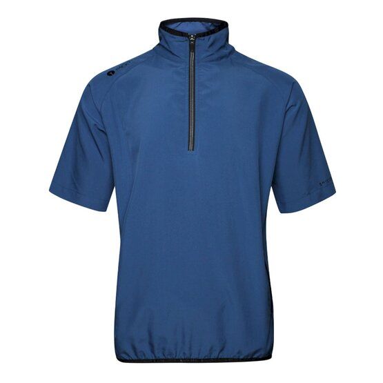 Backtee Mens 80G Packable Shield Halbarm Windshirt dunkelblau