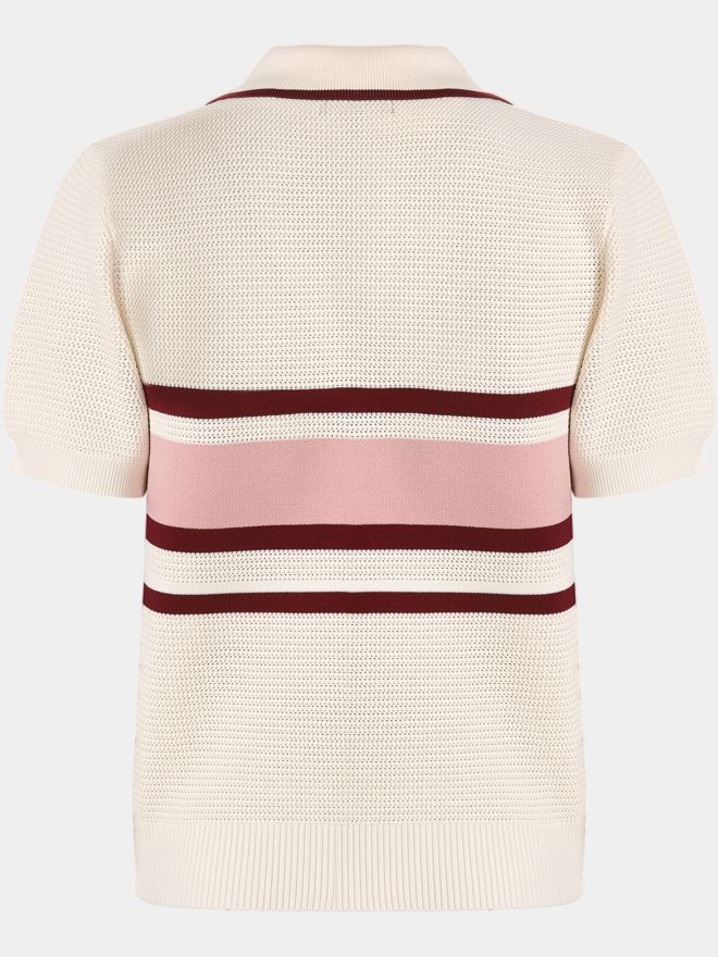 Malbon CARINA Halbarm Polo ecru