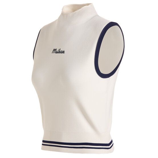 Malbon KARA MOCK NECK VEST Strick Pullunder ecru
