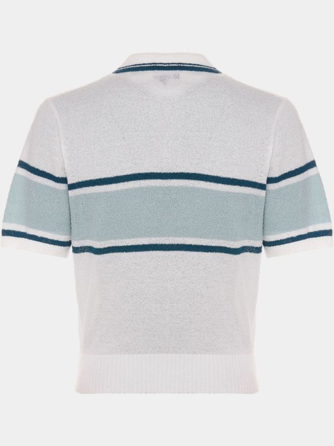 Malbon JADE POLO SWEATER Halbarm Polo weiß