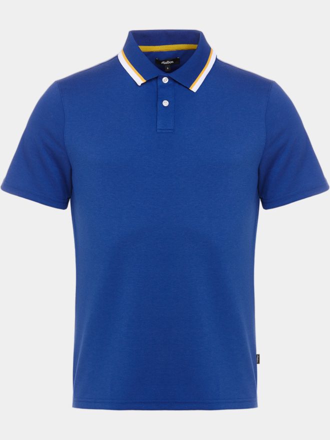 Malbon GRASSE PIQUE Halbarm Polo blau